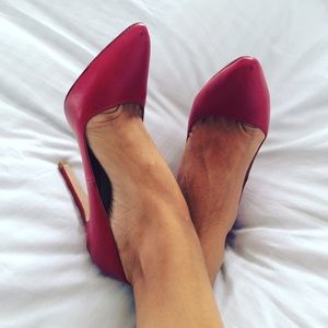 Aldo genuine leather red shoes