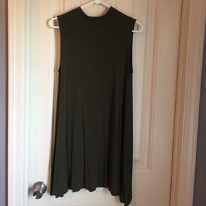 💚Olive Green High Neck Dress