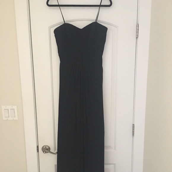 Black chiffon long dress- perfect for a bridesmaid