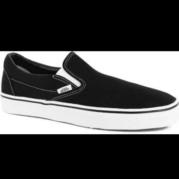 Classic black and white slip on vans BNWT