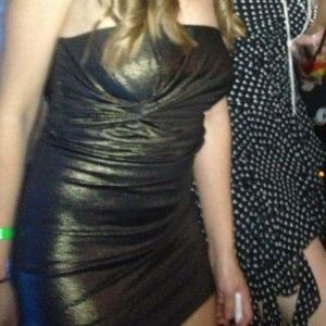 G by Guess black and gold dress