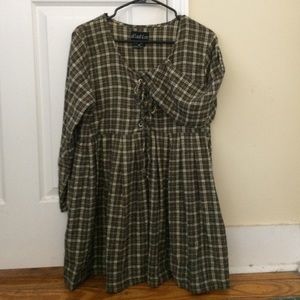 Vintage Plaid Flannel Mini Babydoll