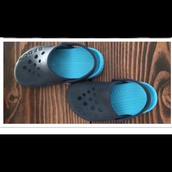 SOLD:Blue baby Crocs