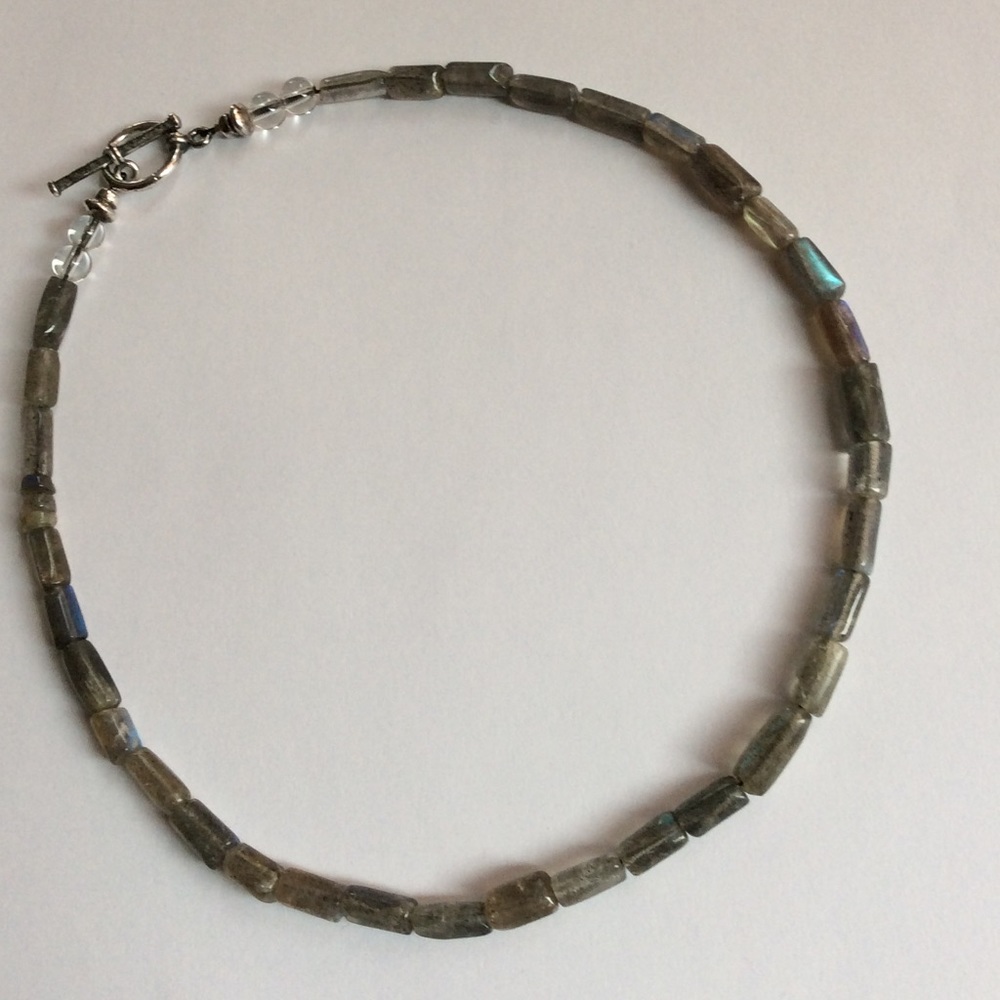 Labradorite and Quartz ⭐️ sterling silver toggle⭐️ - Picture 4 of 4