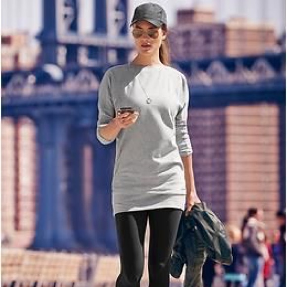 Athleta Salinas Heather Grey Sweatshirt Dress