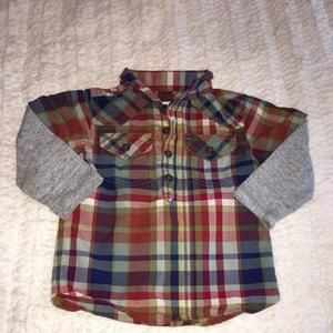 Tea Collection Plaid Pop-Over Shirt