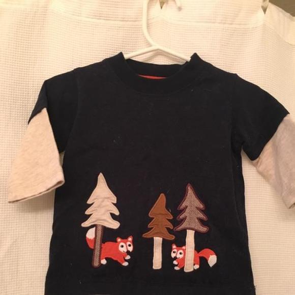 Gymboree Fox and Trees long sleeved tee- 3-6 months
