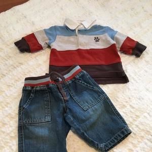 Gymboree Jeans and Polo shirt outfit