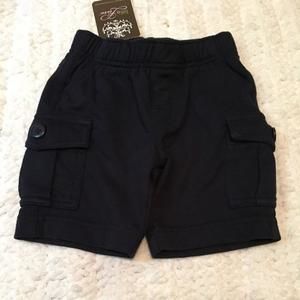 NWT Boutique Tea Collection Navy Knit Cargo Shorts