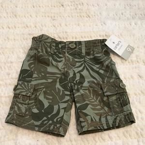 NWT Carter's Tropical Green Cargo Shorts