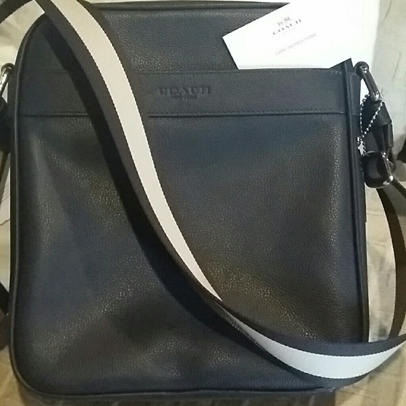 Coach Flight Bag navy and tan