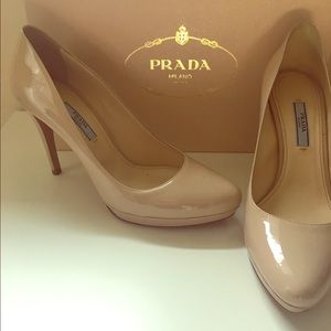 Prada Nude Heels Vernice Basic Cipria size 38
