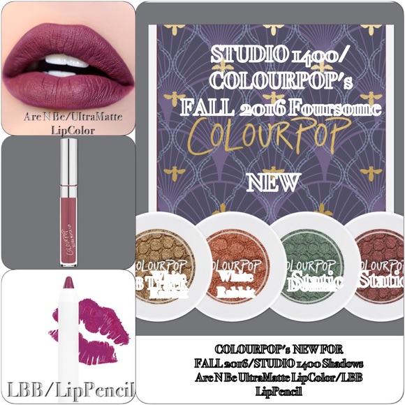 💋Nib/COLOURPOP's /4Shadow STUDIO 1400+AreNBe+LBB