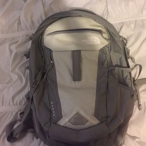 North Face White Surge style backpack- barely used