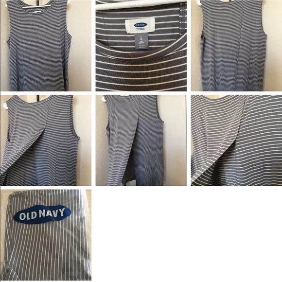 2- Old Navy Sleeveless Split Back, Striped