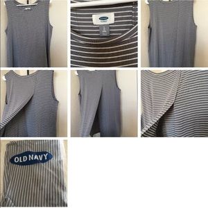 2- Old Navy Sleeveless Split Back, Striped
