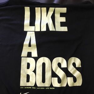 "Like a boss" workout attire. Nike brand b