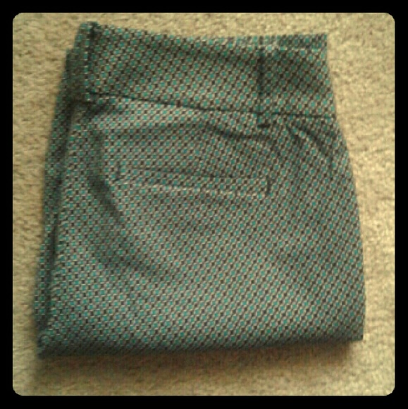Ann Taylor Stretchy Straight Leg Pattern Pant