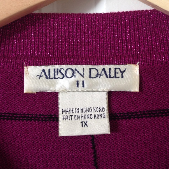 Allison Daley purple sparkly cardigan - Picture 2 of 4