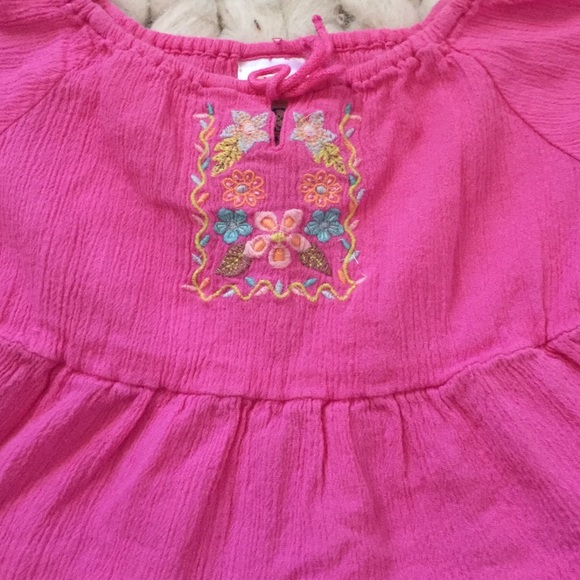 Pink Embroidered Baby Girl Dress - Picture 2 of 4