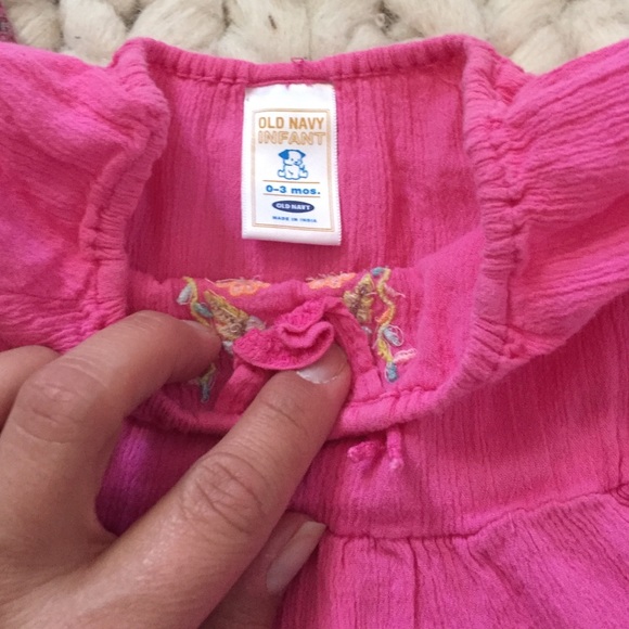 Pink Embroidered Baby Girl Dress - Picture 3 of 4