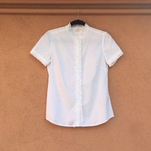 J. Crew Ruffle Button Up