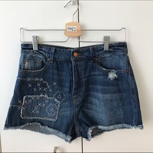 mango jean shorts