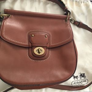 Coach Willis British Tan Saddle Bag