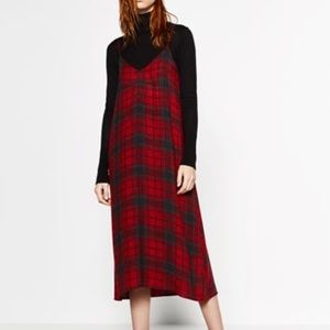 Zara Checkered Slip Dress