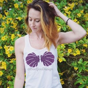 LG Mermaid Shell Bra Tank - BLUE