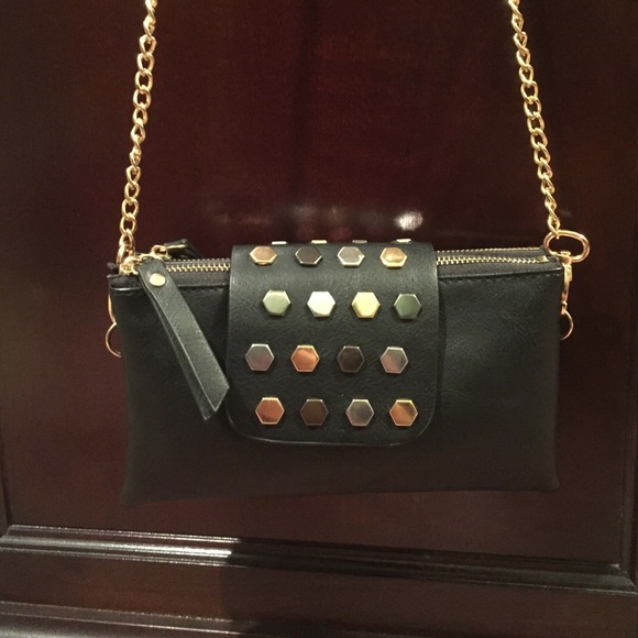 Studded black purse