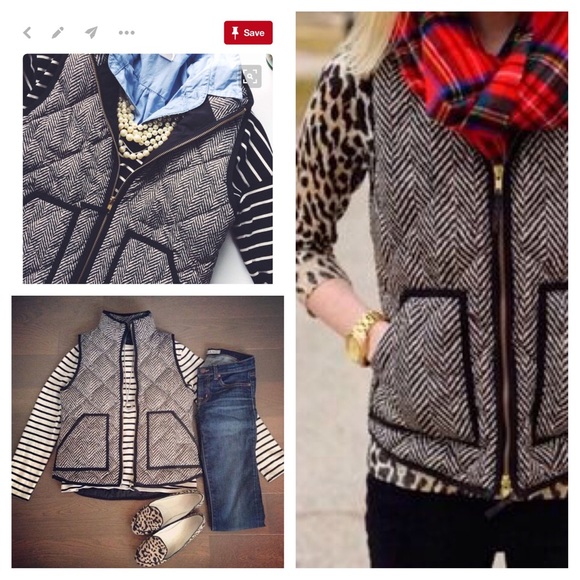 J. Crew Jackets & Blazers - HTF! Quilted RETAIL j crew black herringbone vest