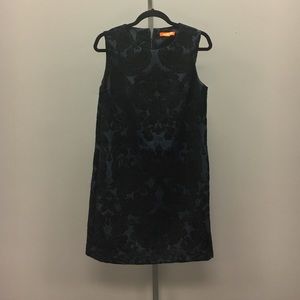 Navy Blue Raised Design Dress