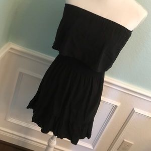 Black strapless dress/bathing suit cover
