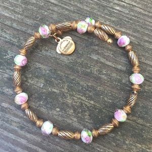 Vintage rose Alex + Ani bangle
