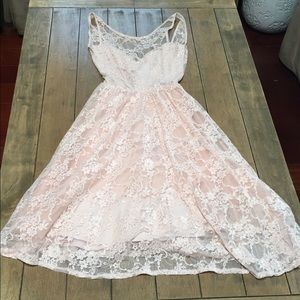 ASOS John Zack Petite Sweetheart Lace Midi Dress 0