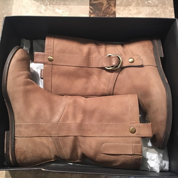 Cole Haan Air Liberty Short Flat Leather Boot - Picture 2 of 5