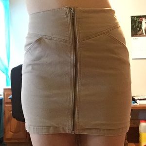 H&M khaki mini skirt