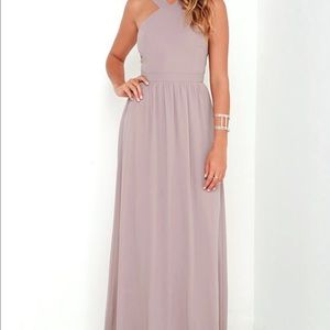Taupe bridesmaids dress