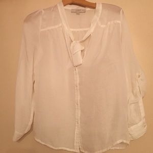 Ann Taylor sheer long sleeve shirt
