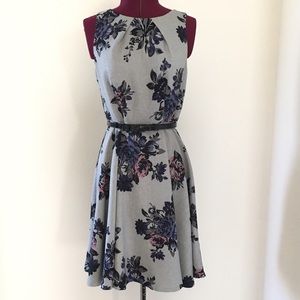 Elle Grey Floral Dress