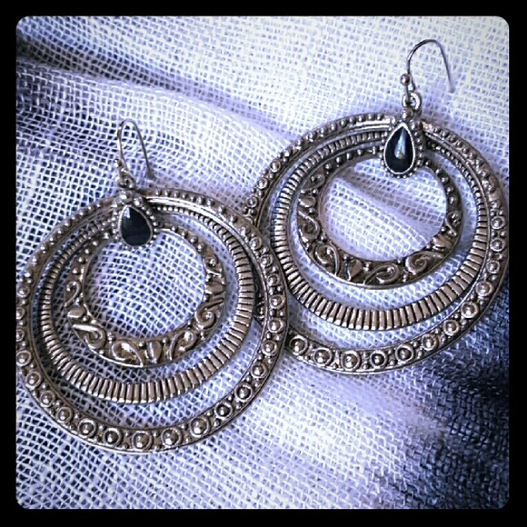 Triple Hoop Dangle Earrings