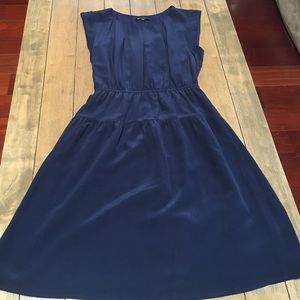 Madewell Broadway and Broome Navy Silk Dress 0