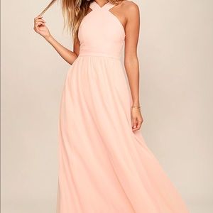 Blush bridesmaids dress