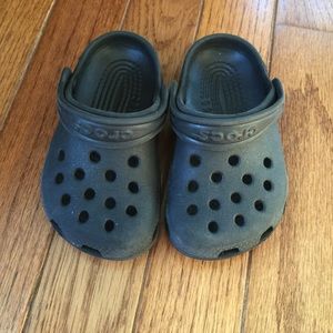 Black slide crocs for kids