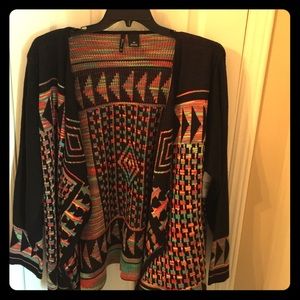 New Directions Fall Aztec print cardigan