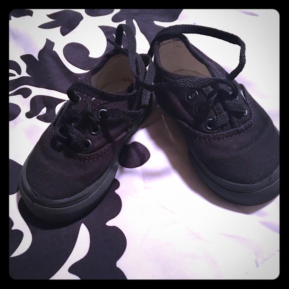 Toddler all black vans