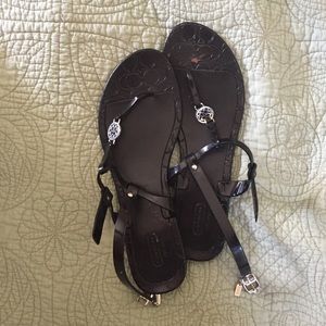 New coach black sandals