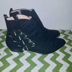 Black Buckle Ankle Boots