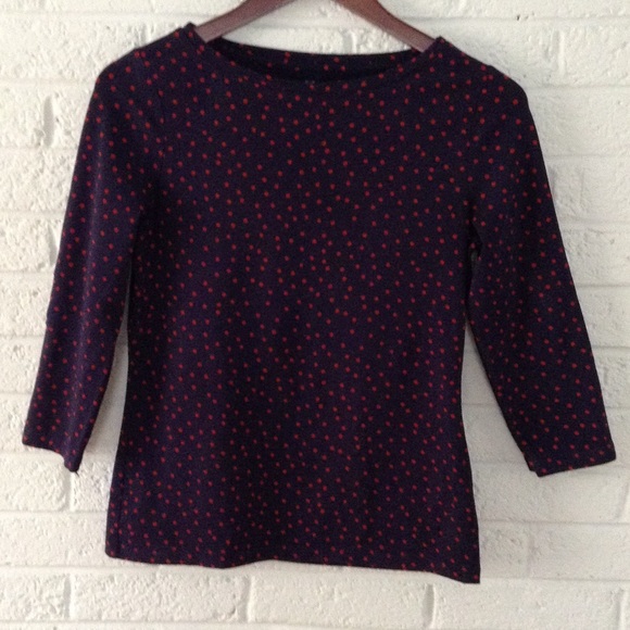 Talbots polka dot top